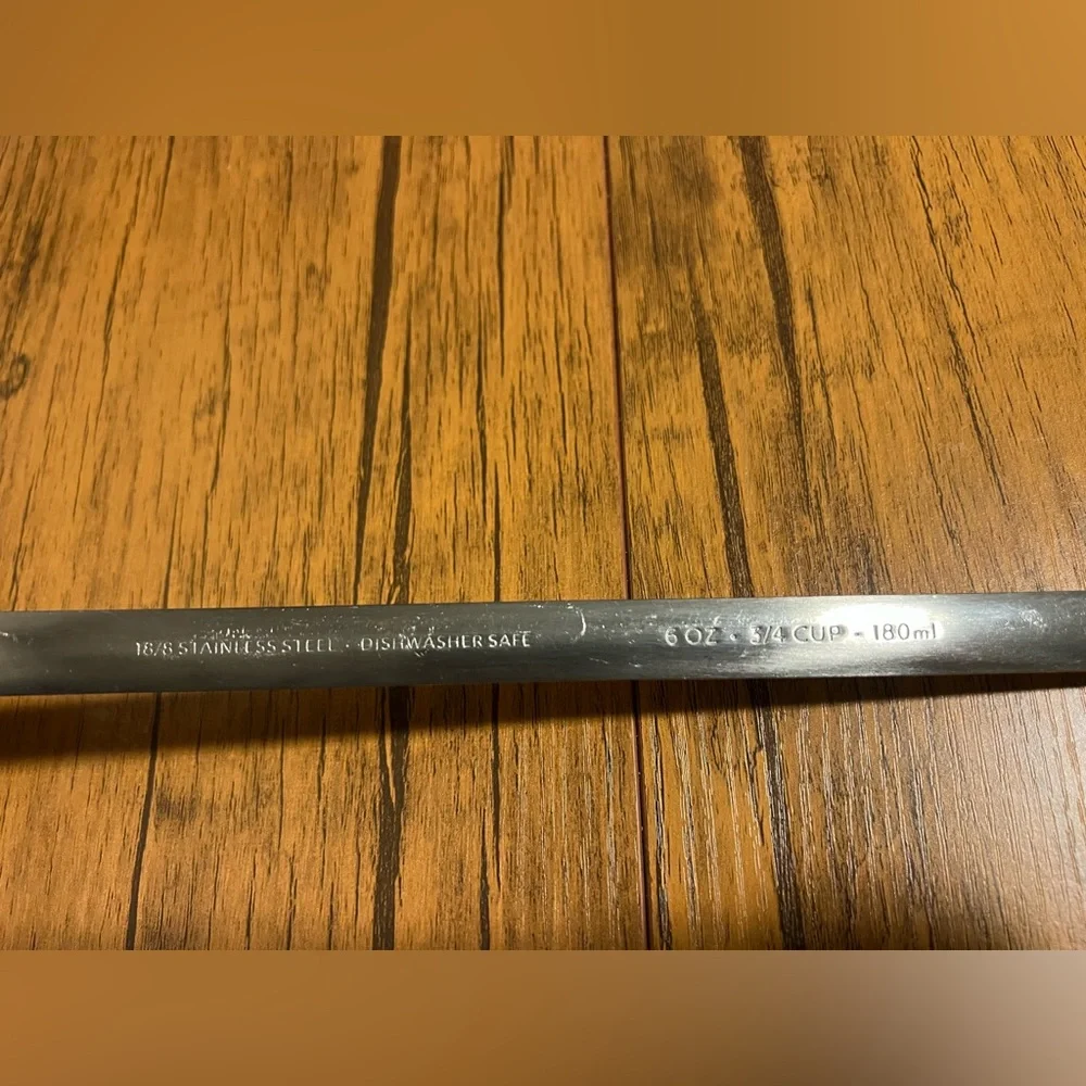 Sur La Table 16in 3/4 Cup/6oz 18/8 Stainless Steel Ladle - Dishwasher Safe